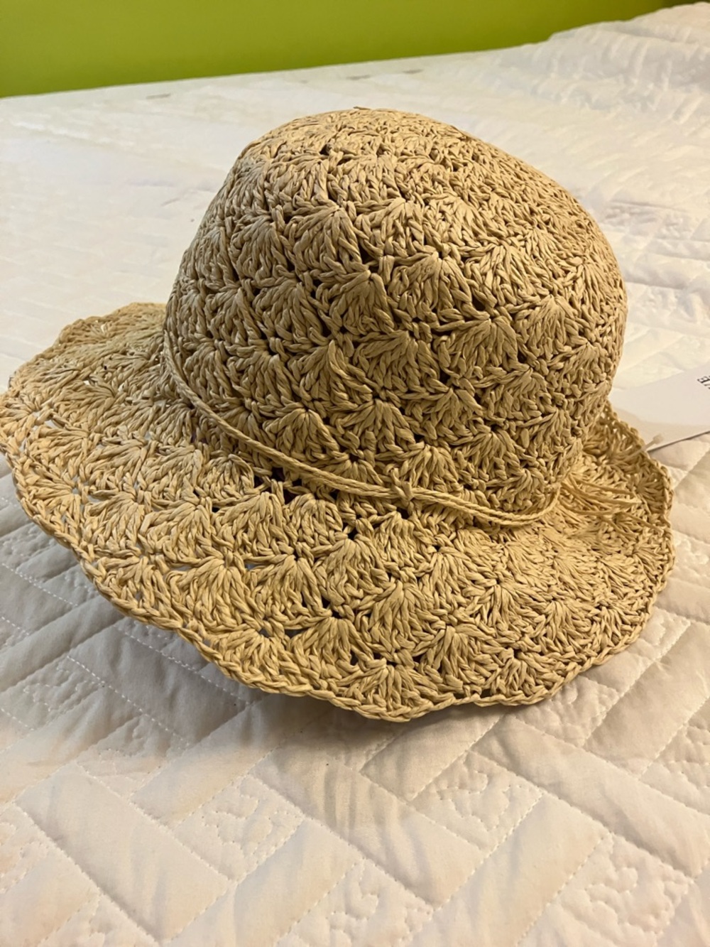 Carve Designs Crochet Sun Hat in Natural Beige